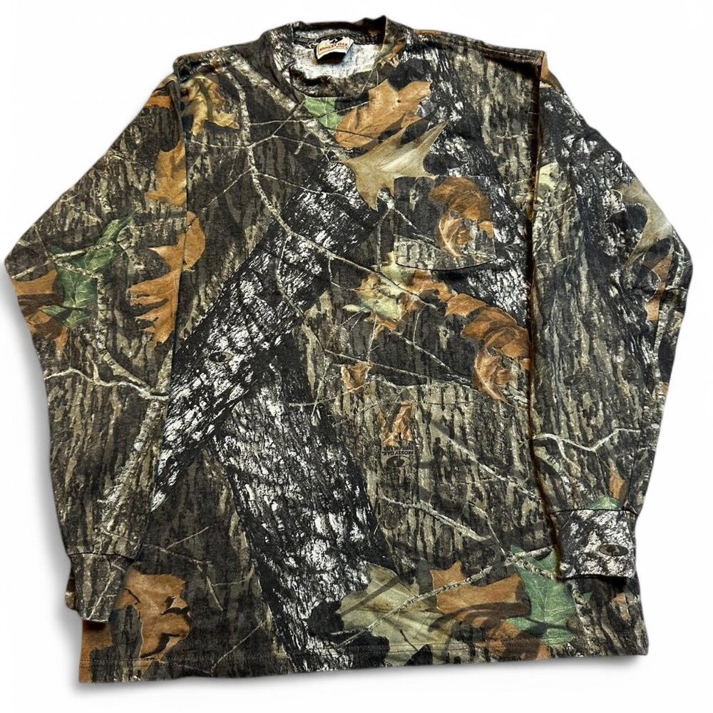 Vintage Mossy Oak long‎ sleeve camo outdoor tshirt size large